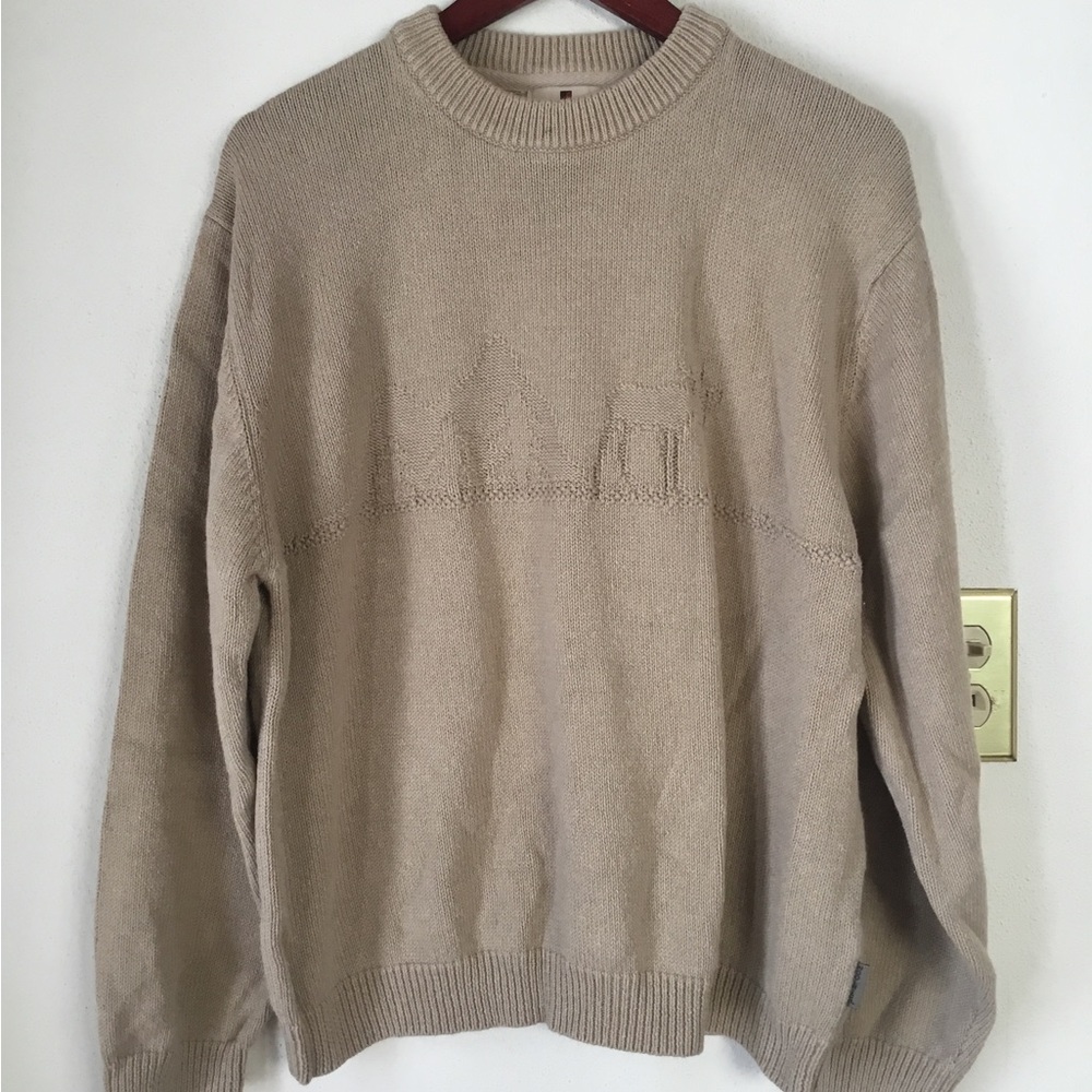 Woolrich Men's Beige Crewneck Sweater